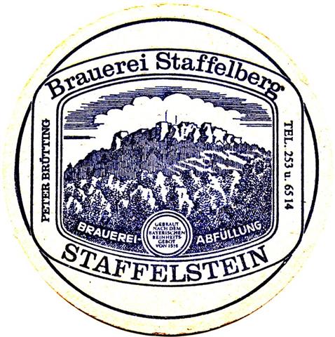 bad staffelstein lif-by staffel rund 1a (215-o brauerei staffelberg-blau) 